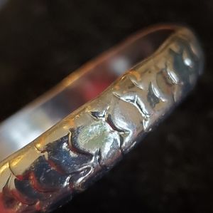 Gunmetal snake print embossed bangle bracelet